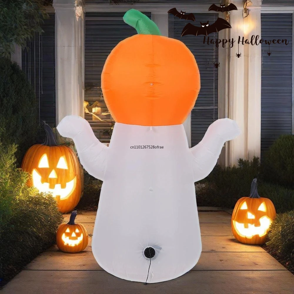 4.92FT Pumpkin Ghost Inflatable Toys Halloween Inflatable Model With LED Light Outdoor Party Garden Lawn Festival Decoration