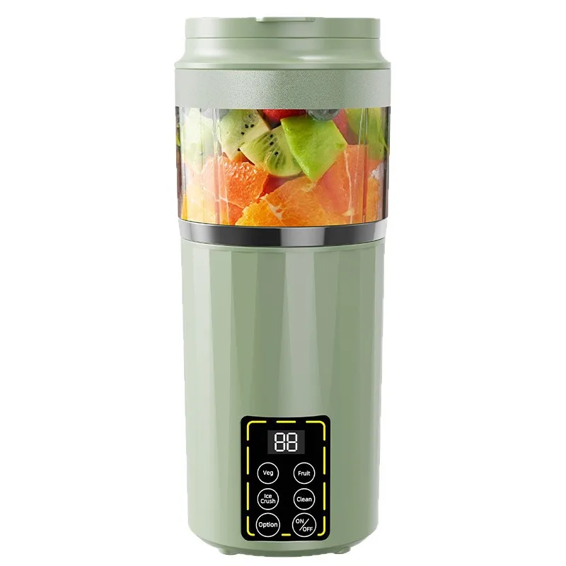 عصارة محمولة قابلة لإعادة الشحن عبر USB، شاشة رقمية، خلاط قوي، كسارة ثلج للمنزل في الهواء الطلق #5