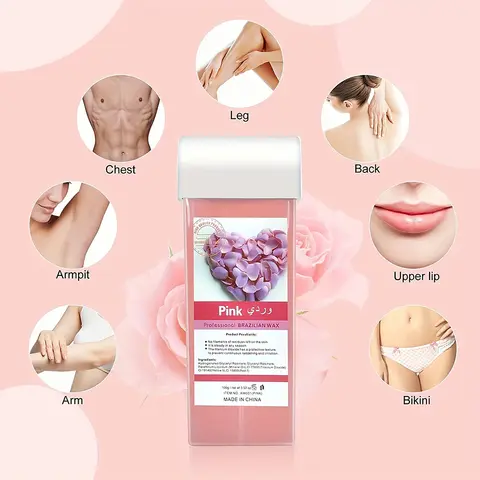 100g 롤 온 왁스 제모 왁스 카트리지 민감한 피부를위한 제모 왁스 롤러 왁싱 카트리지 리필 홈 셀프 왁싱