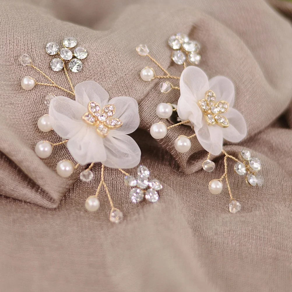 1 Pair Wedding Flower Shoe Buckle Bride Rhinestone Shoe Clip Shoe Decoration Accessories wedding shoe buckle