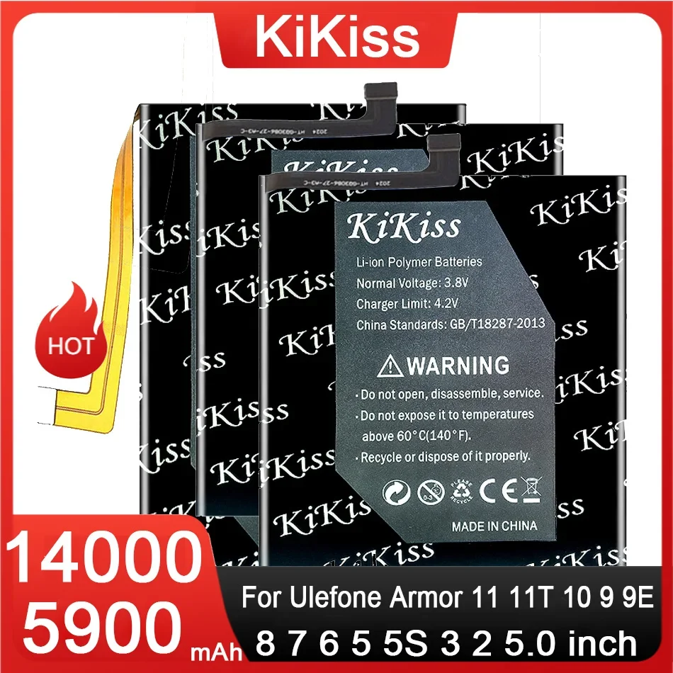 KiKiss Battery For Ulefone Armor 11 11T 10 9 9E 8 7 6 5 5S 3 2 5.0 inch Armor11 Armor11T Armor10 Armor9 Armor8 Armor6 Armor5