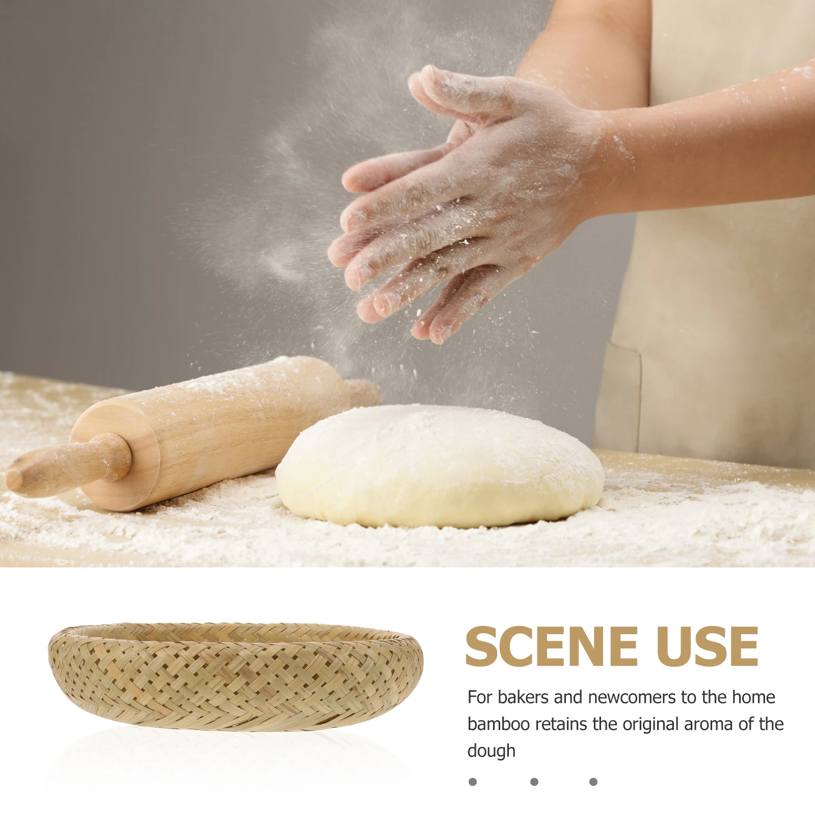 

Premium Bamboo Making Round Fermentation Dough Storage Container Sourdough Bread Basket For Home Baking Kitchen Bread Container