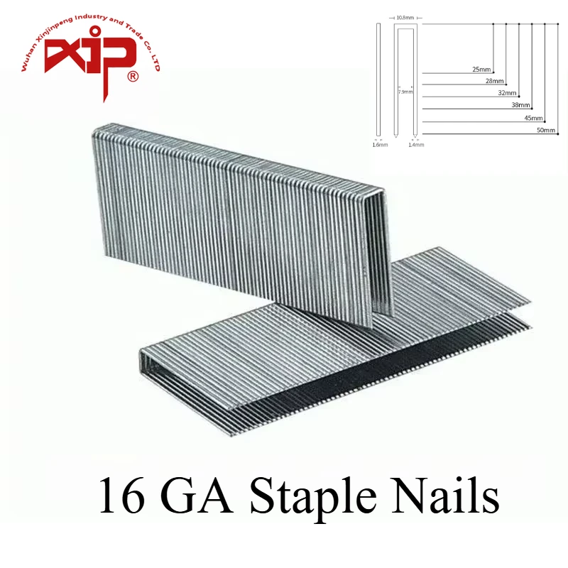 

Staple Nails 18 Gauge Light Duty N Series Fine Wire Crown Galvanized Steel Iron U Type Staple Nails for for Upholstery Crafts