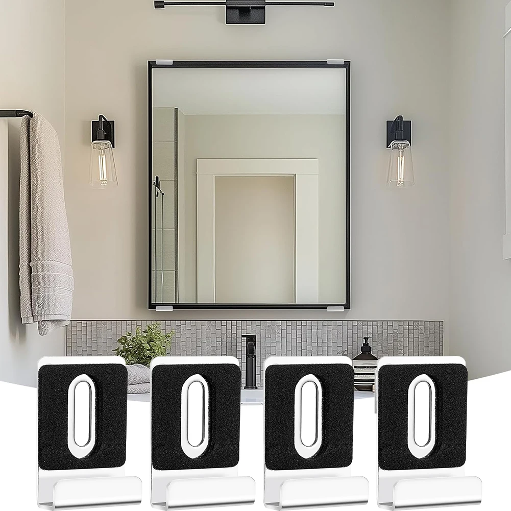 تصميم مبتكر 8 قطع من مشابك الفولاذ المقاوم للصدأ مصنوعة لتأمين الأعمال الفنية أو للوحات الإعلانية بثقة