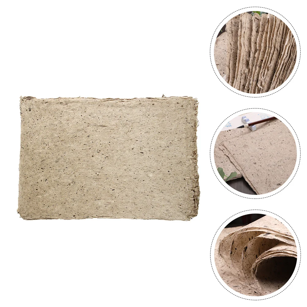 

50 Sheets Pure Handmade Paper Drawing Portable Calligraphy Japanese Rice for Writing Supplies Traditional Card