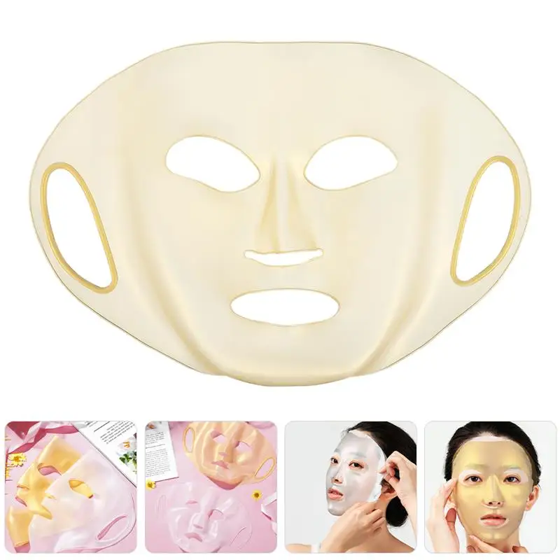 4pcs Reusable Silicone Face Mask Cover High Elasticity Facial Mask Holder Mask Cover For Sheet Covers Silicone Face Mask Holder