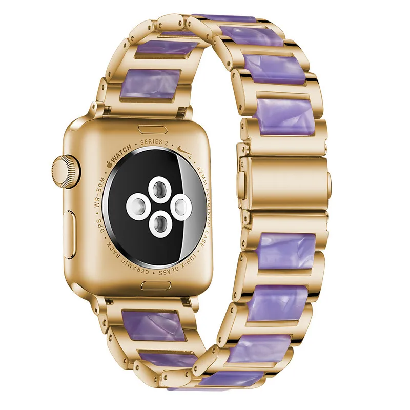 

Metal Resin Strap For apple watch band 45mm/41mm 44mm 40mm 42mm 38mm watchband bracelet iwatch apple watch series 5 4 3 se 6 7