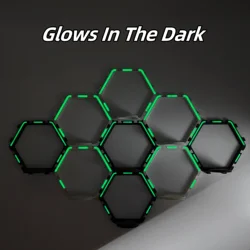 Hexagonal Wall Display Shelf for Funko Pop Collector, Glow in The Dark, Repisa Pared, DIY Luminous Figure Toys Organizer, YODAR