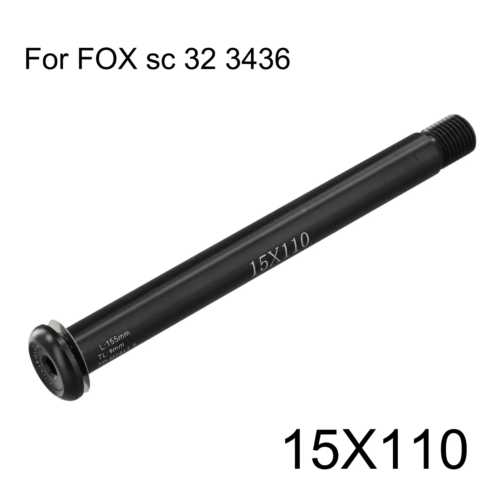 Forcella anteriore per bicicletta bici perno passante bici nera 15x110mm leva in lega di alluminio spiedo per FOX SC32 34 36 pratico