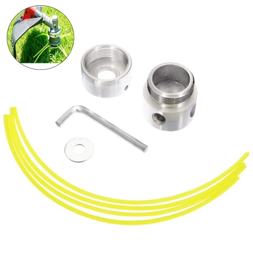 

Aluminum Column Trimmer Head Grass Head Trimmer Set with Wrench Mounting Spacer 4Lawn Mower Rope Garden Tools Accessories