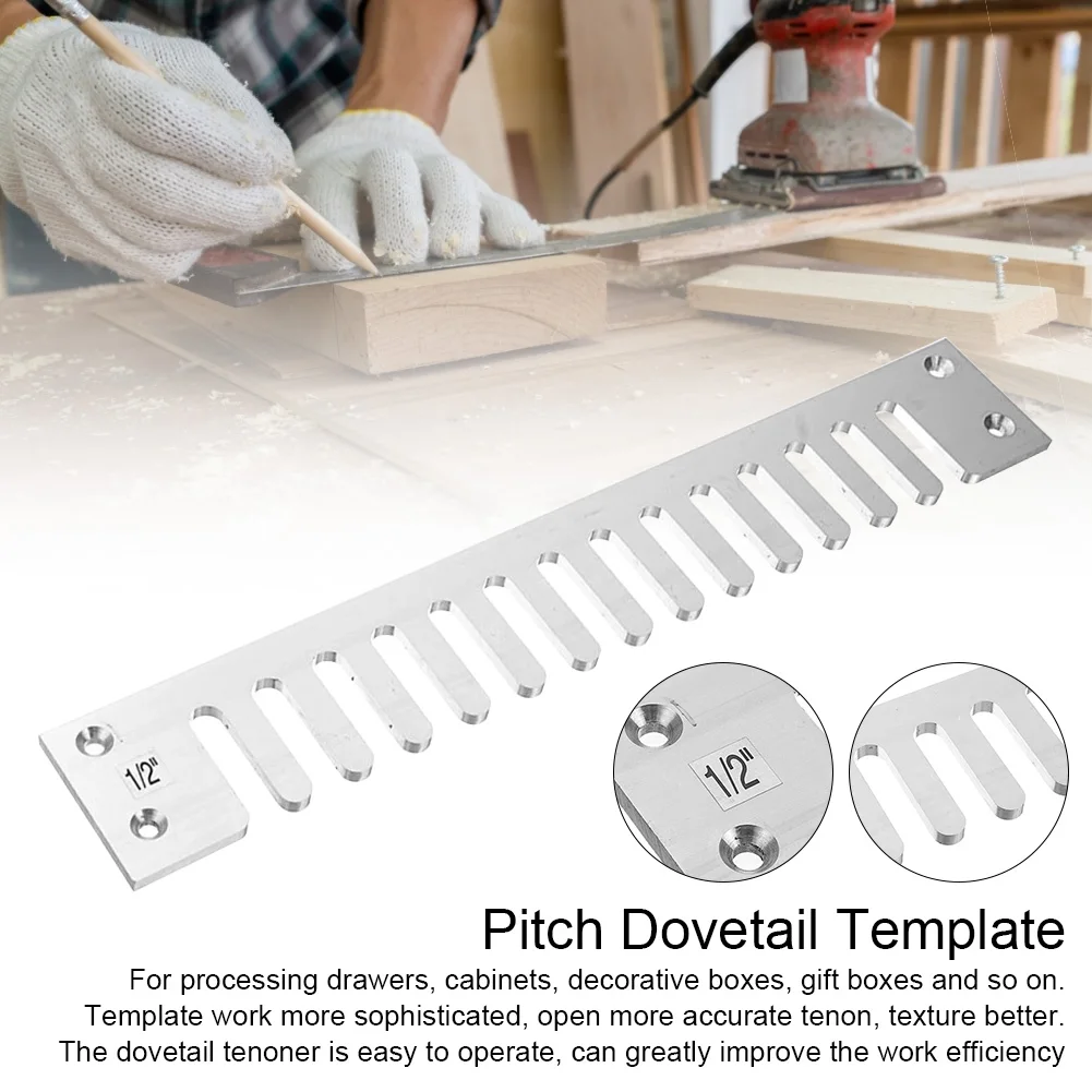 12 inch pitch zwaluwstaart sjabloon industriële semi-permeabele aluminiumlegering draagbaar houtbewerkingsgereedschap eenvoudig te bedienen multifunctioneel