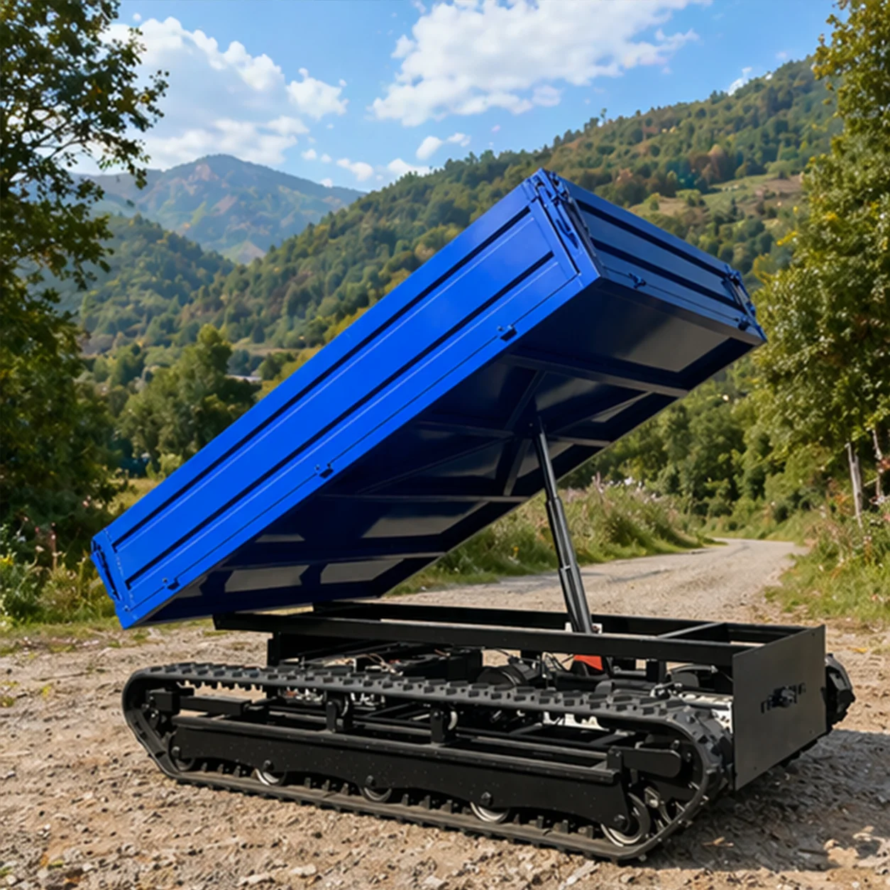 【Industrial Grade】Power Barrow Mini Electric Dumper With Remote Control Autonomous Robotic Flail Mower Steel New For Solar Farm
