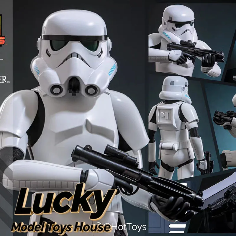 HotToys HT HS08 1/6 Figura de Acción de 12 Pulgadas, Modelo de Soldado Guerrero Stormtrooper con Casco Blanco, Star Wars Rebels