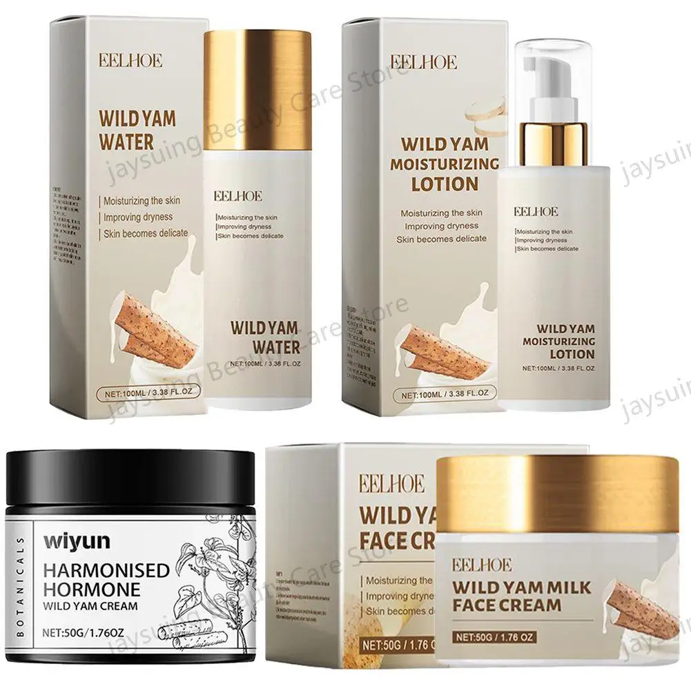 

50g/100ml Wild Yam Face Cream Moisturizing Skin Care Rejuvenate The Face Repair Deep Nourish Milk Rice Facial Toner Skin Care