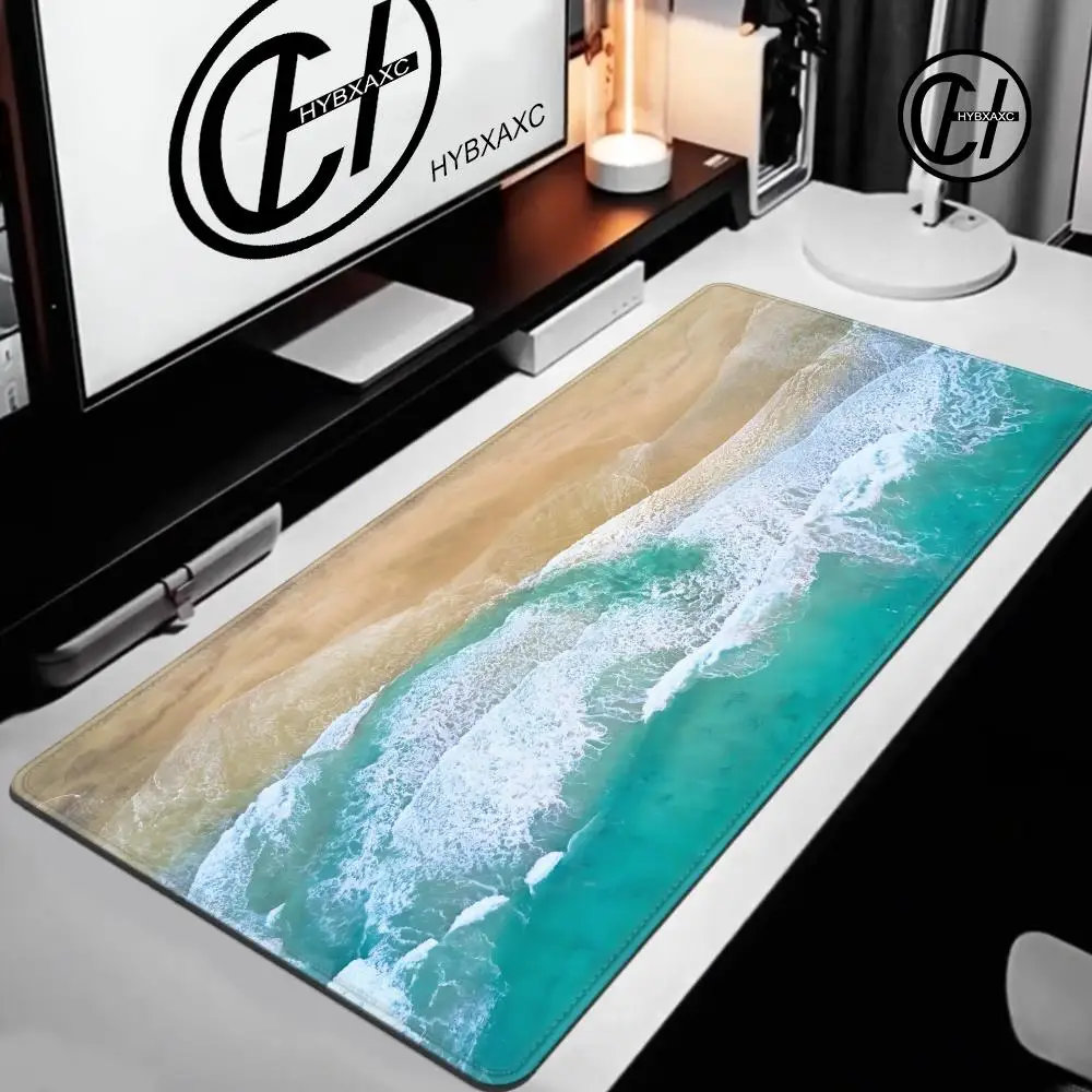 

Коврик для стола HYBXAXC Great Waves XXL с морским пейзажем, аксессуары для офиса, большие коврики для компьютерного стола, коврик для мыши