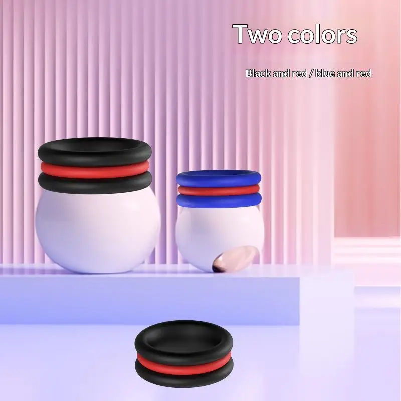 2 In 1 Penis Ring Ball Stretcher Scrotum Bondage Silicone Cock Ring Double Lock Sperm Ring Penis Cage Scrotal Stretcher Adults view 3