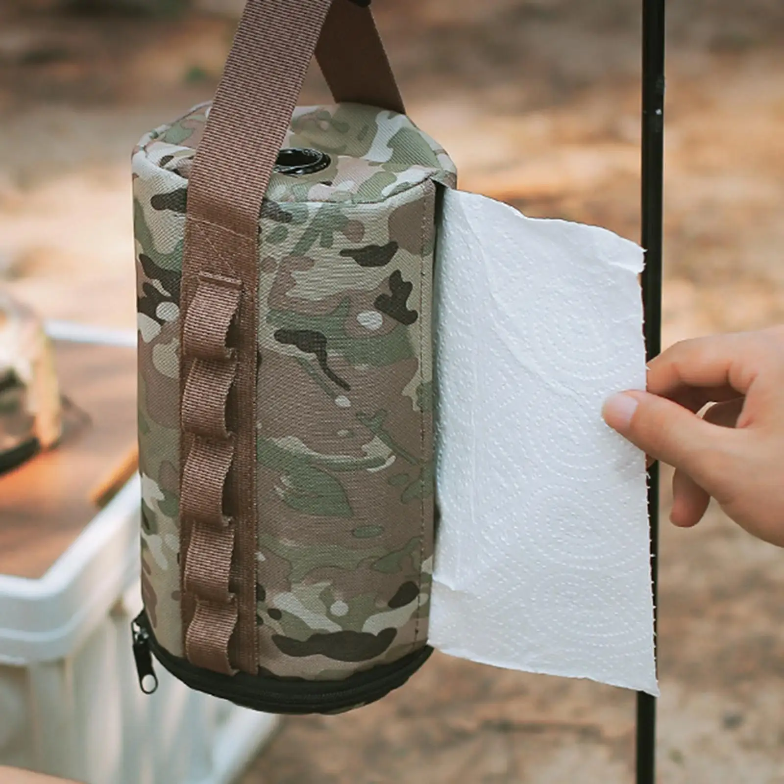 Portable Tissue Case Box Storage Bag, Paper Holder Case, Camping Outdoor Tissue Dispenser