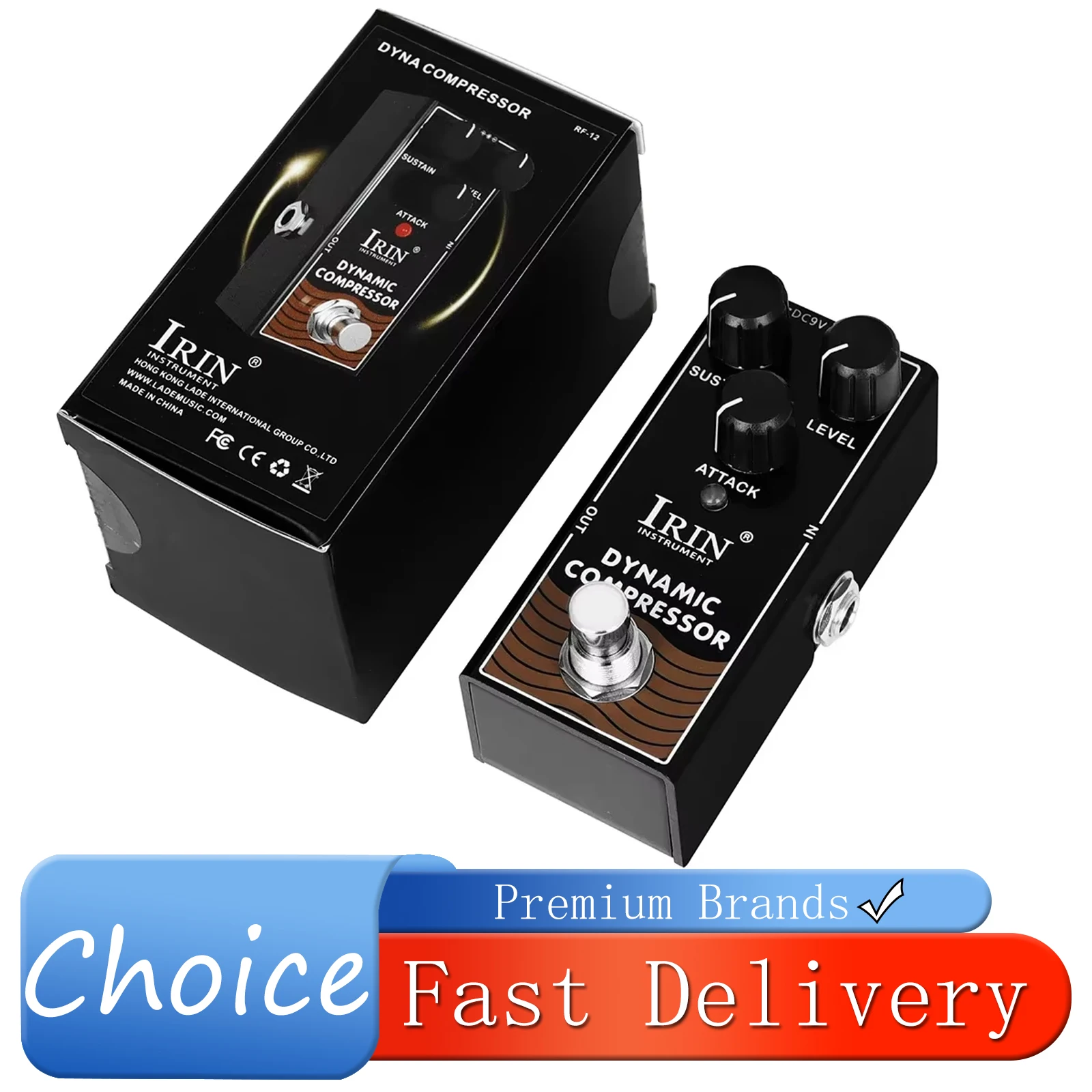 

IRIN RF-12 Dynamic Compressor Electric Guitarra Effect Pedal Compression Classic Ross Line Effect True Bypass Pedal Guitar Part