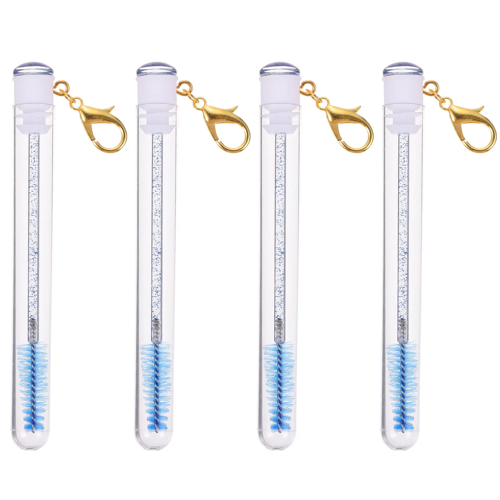 

4pcs Eyelash Brush Keychain Mascara Makeup Accessories Lightweight Portable Travel Women Brushes Applicator Eyebrow Lash Comb