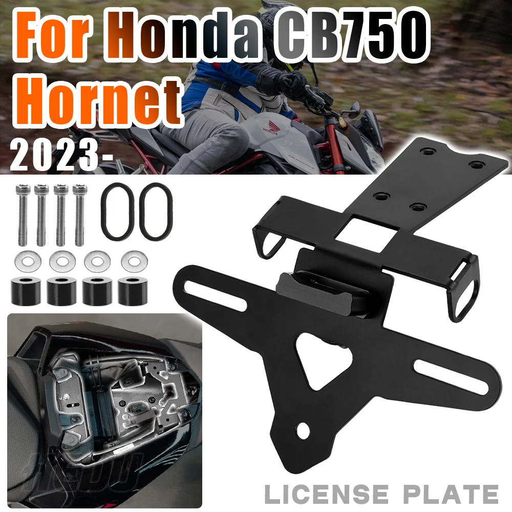 

For Honda CB750 Hornet CB 750 2023 -Motorcycle LED License Plate Light Bracket Frame Tail Tidy Fender Eliminator Holder