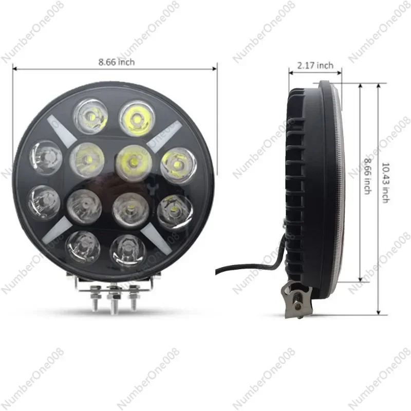 120W Light Emitting Diode Running Light, Truck 9 Inch Dot Round Off-Road Running Light