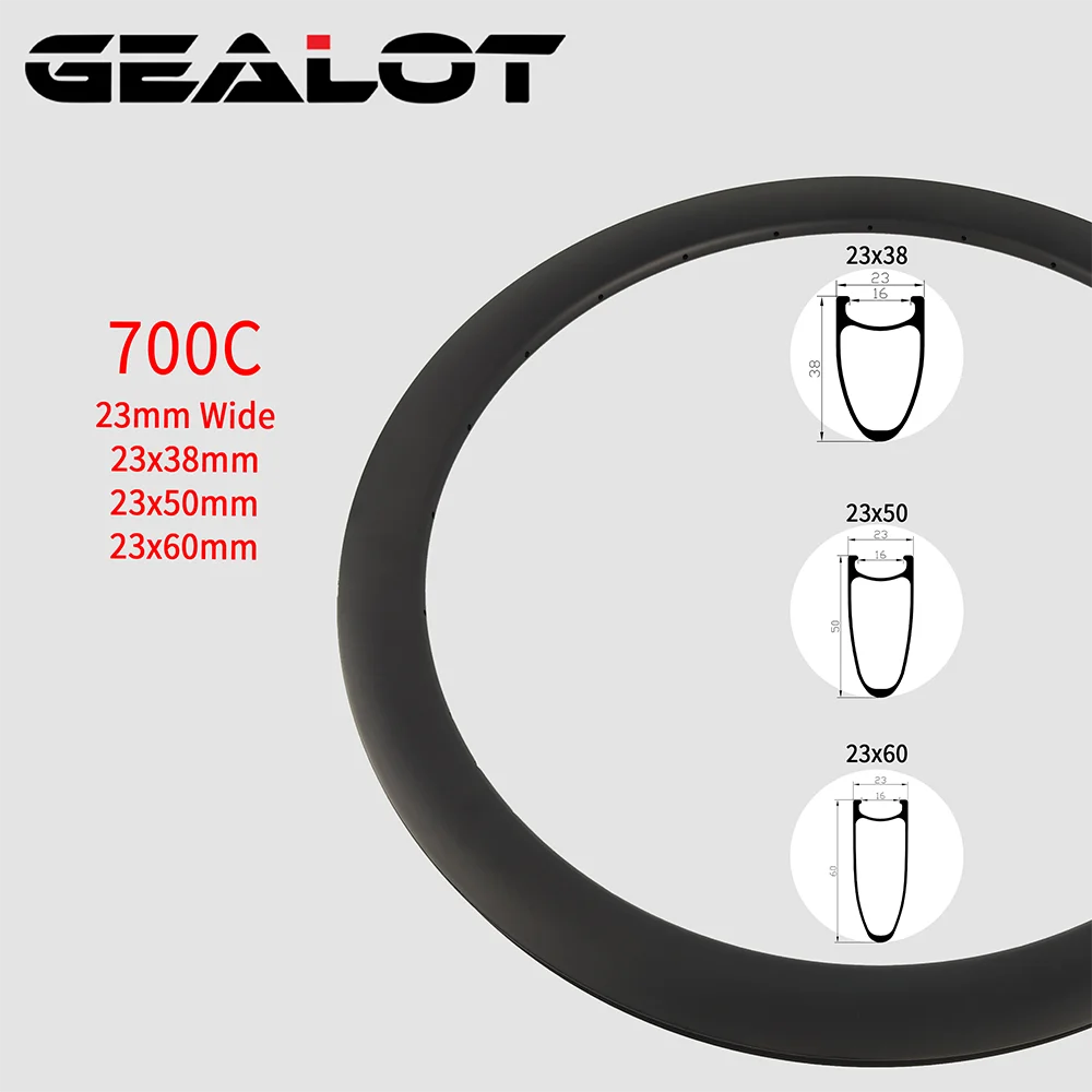 

Ultralight 700C Road Carbon Bike Clincher Rim V Brake 23mm Wide 38/50/60mm Depth UD 3K 12k Matte Glossy Bicycle Wheels 16-36H