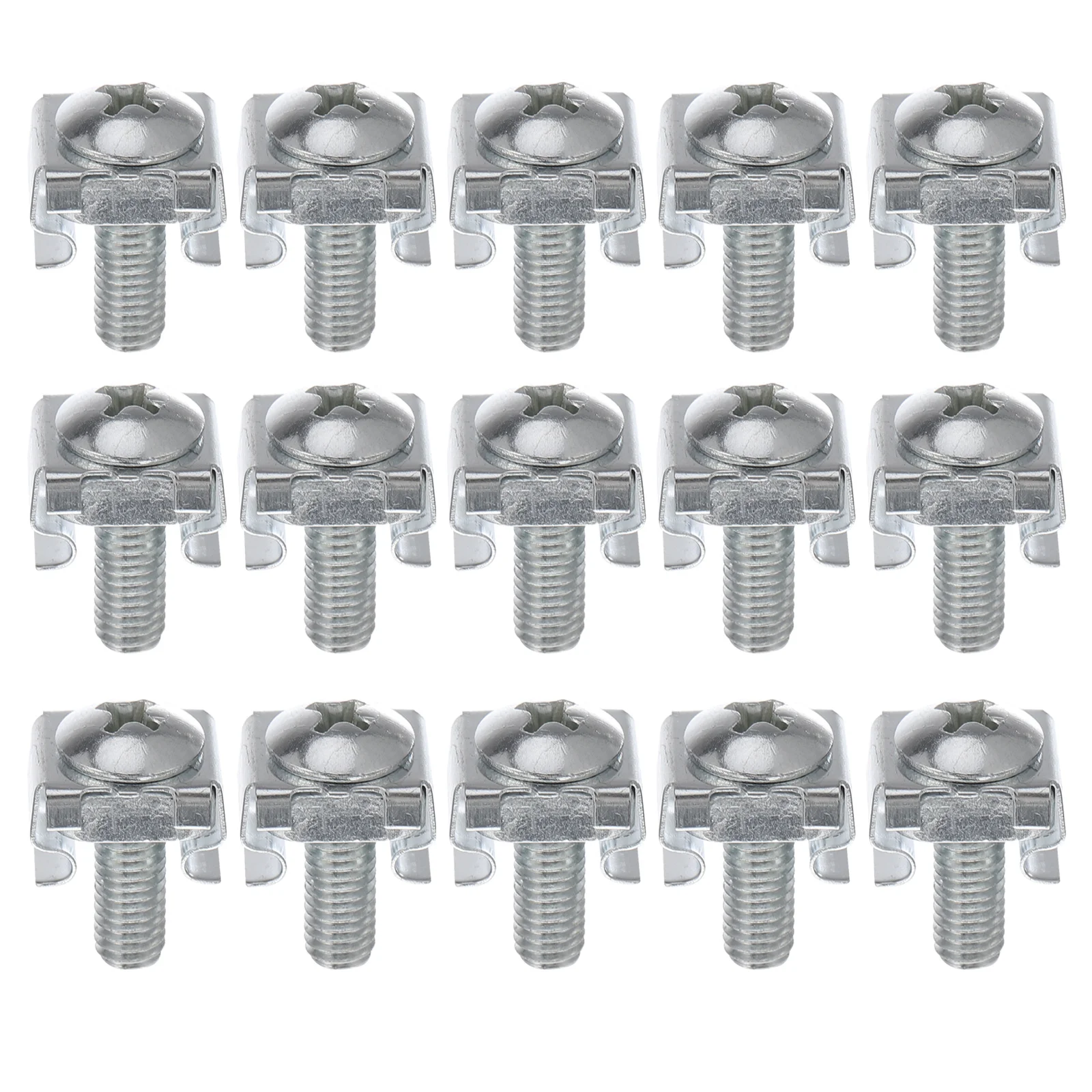 

100 Pcs Mounting Screws Nuts Server Rack Shelf Square Insert Cage Steel Square Insert Nuts Hardware Computer Accessories