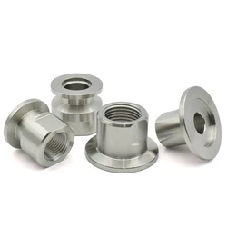 KF16 KF25 KF40KF50 Stainless Steel PT Internal Thread Vacuum Flange Joint Milled Edge Inner Thread Joint