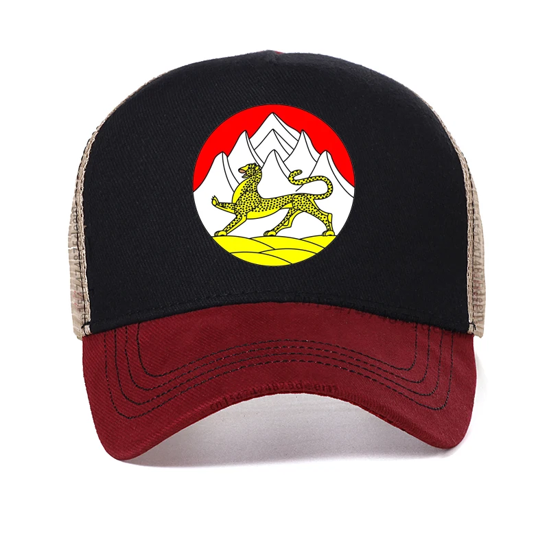 National Emblem of the Republic of North Ossetia print Baseball Cap Men Women Adjustable Dad hat outdoors Mesh Breathable hats