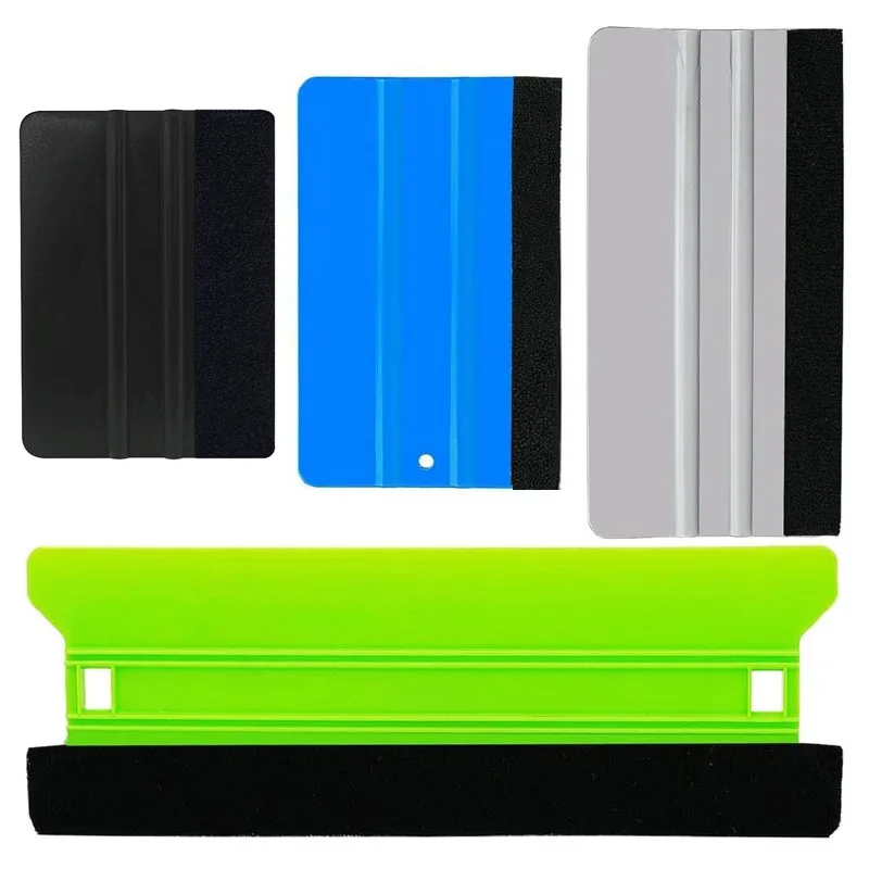 Plastic Squeegee 4/3pcs Window Tint Squeegee Wrap Squeegee with Felt Edge Wallpaper Tool Decal Applicator Vinyl Scraper