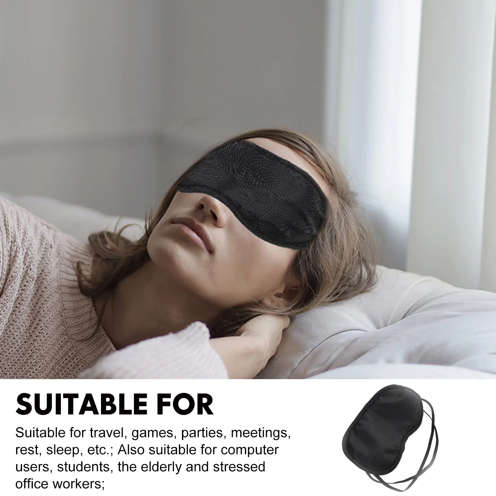 

20pcs Sleep Mask Eyemask Cover Non Woven Fabric Supple Blindfold Elastic Band Light Block Travel Eye Cover Polyester