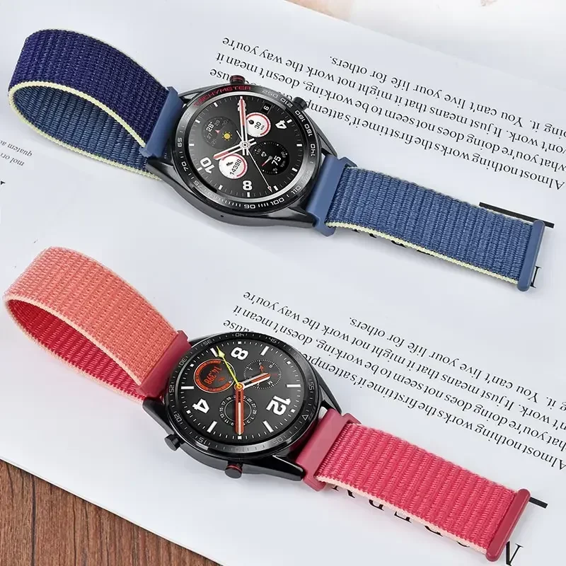 Band For Samsung Galaxy Watch 4/5/6 classic/5 Pro 45mm 47mm 43mm 44mm Nylon loop correa Bracelet Huawei GT 2e 3 strap 22mm 20mm