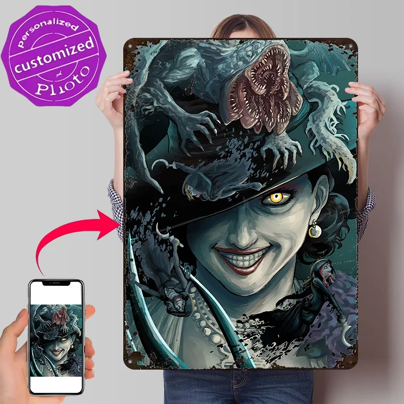 Little Nightmare Game 3D Texture Metal Poster Customized Wall Art Tin Sign Gift for Mancave Decoration Living Room Decor Men