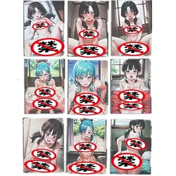 9 Stks/set Anime Dragon Ball Gt Z Bulma Android Nr. 18 Sexy Naakt Kaart Acg Kawaii Heldin Cadeau Speelgoed Klassiek Spel Verzamelkaart