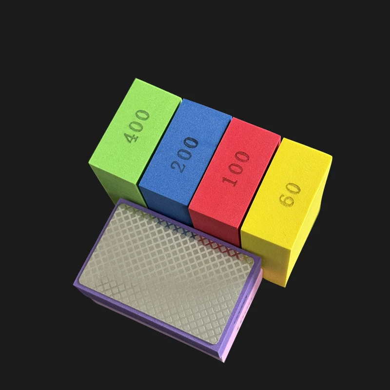 6Pcs Diamond Hand Polishing Pads Tile Glass Abrasive Grinding Block Pad Stone Marble Ceramic Sanding Disc Polisher Tools