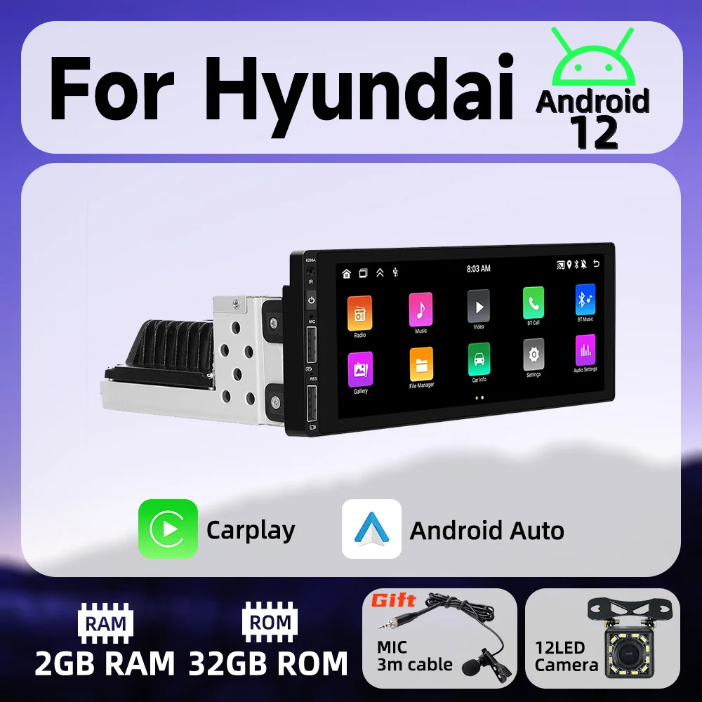 

Android Car Multimedia for Hyundai 6.9" Screen 1 Din Radio Stereo Head Unit Carplay Android Auto Autoradio GPS Navigation Wifi