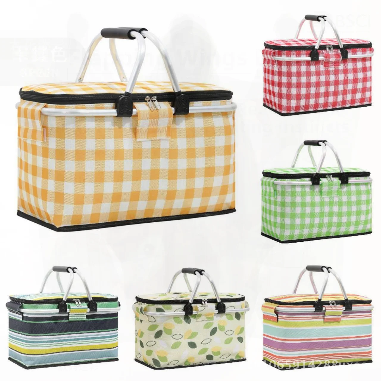 Picnic Portable Hand Carrying Heat Preservation Basket Heat Preservation Bag Portable Thickened Fresh-keeping Ice Bag Foldable O