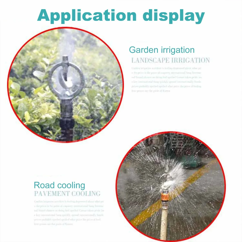 New Automatic Watering Irrigation Sprinkler Heavy Duty Zinc Metal Scattering Nozzle Rotating Watering 360 Degrees Rotary Garden