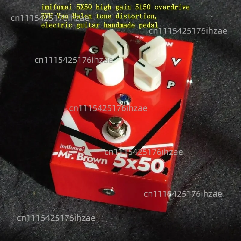 Imifumei 5X50, Pedal/Efecto de Guitarra Eléctrica Hecho a Mano con Distorsión de Tono EVH Van Halen, Overdrive de Alta Ganancia 5150