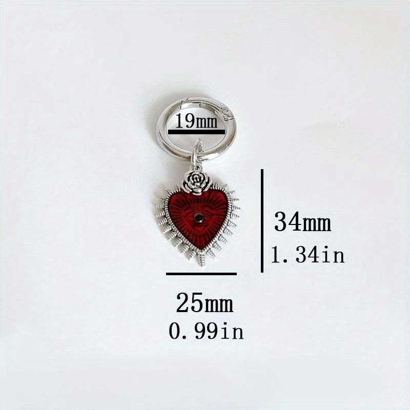 2Pcs Gothic Devil Eye Love Shoe Buckle Martin Boot Heel Accessories Metal Pendant、Love Keychain Personalized Backpack Pendant