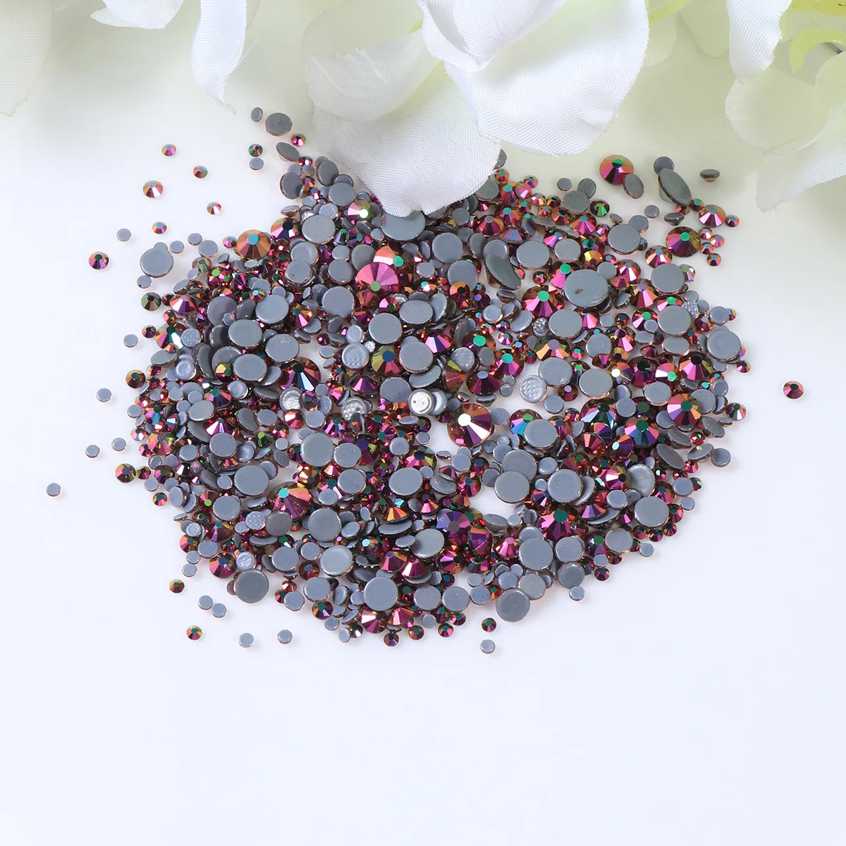 

1000Pcs Multi Size Crystal Glass Beads for DIY Handmade Jewelry Craft Flat Back Easy Adhesive Perfect for Necklace Bracelet