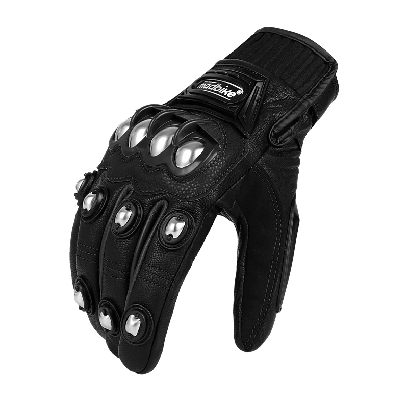 Guantes transpirables de cuero genuino con pantalla táctil Para motocicleta, Guantes de carreras Para montar en Moto, venta al por mayor