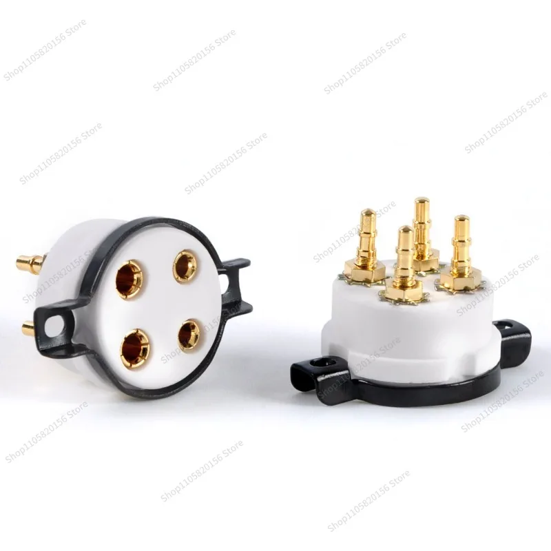 For Ceramic Tube Socket 4P Gold Plated 300B/2A3 Audio Tube Base