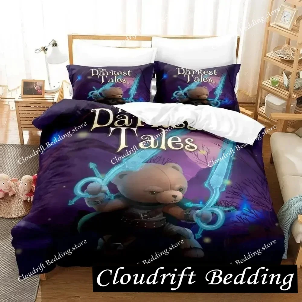 The Darkest Tales Bedding Set Single Twin Full Queen King Size Bed Set Aldult Kid Bedroom Duvetcover Sets 3D Anime Bed Sheet Set