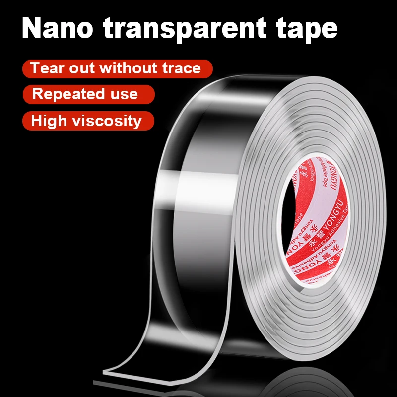 

Nano grip tape, reusable, detachable, washable, double-sided adhesive strip, seamless and traceless tape, kitchen bracket