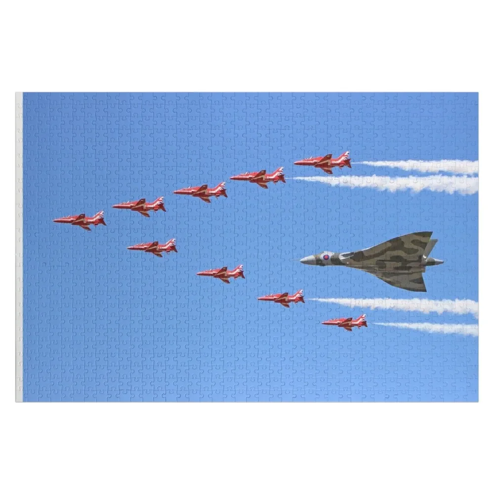 Final Vulcan flight with the Red Arrows 8 Jigsaw Puzzle Custom Jigsaw Christmas Toys Puzzle