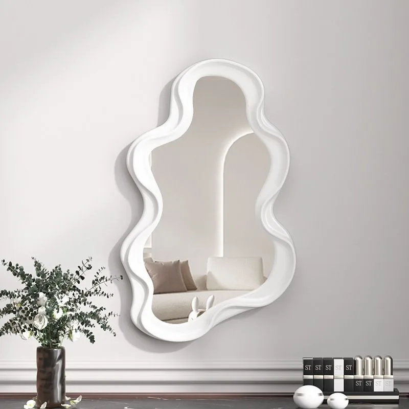 White Clouds Waves Irregular Table Mirror Bedroom Table Makeup Mirror Dressing Vanity Mirror