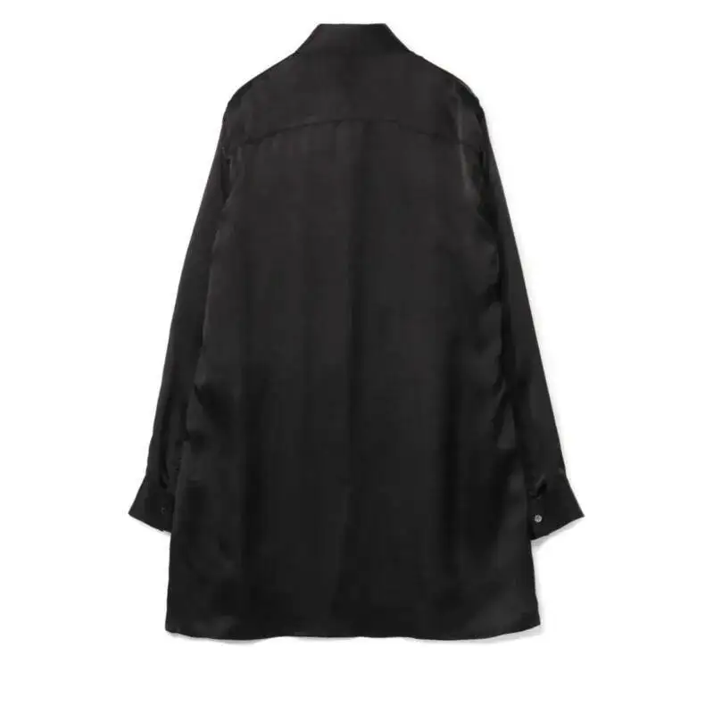 WVGA ربيع الخريف جديد رجل المد شارع العليا الحرير المطبوعة تصميم أنيق العصرية قمصان طويلة الأكمام المتخصصة شيك القمم Ins Y2K W10509