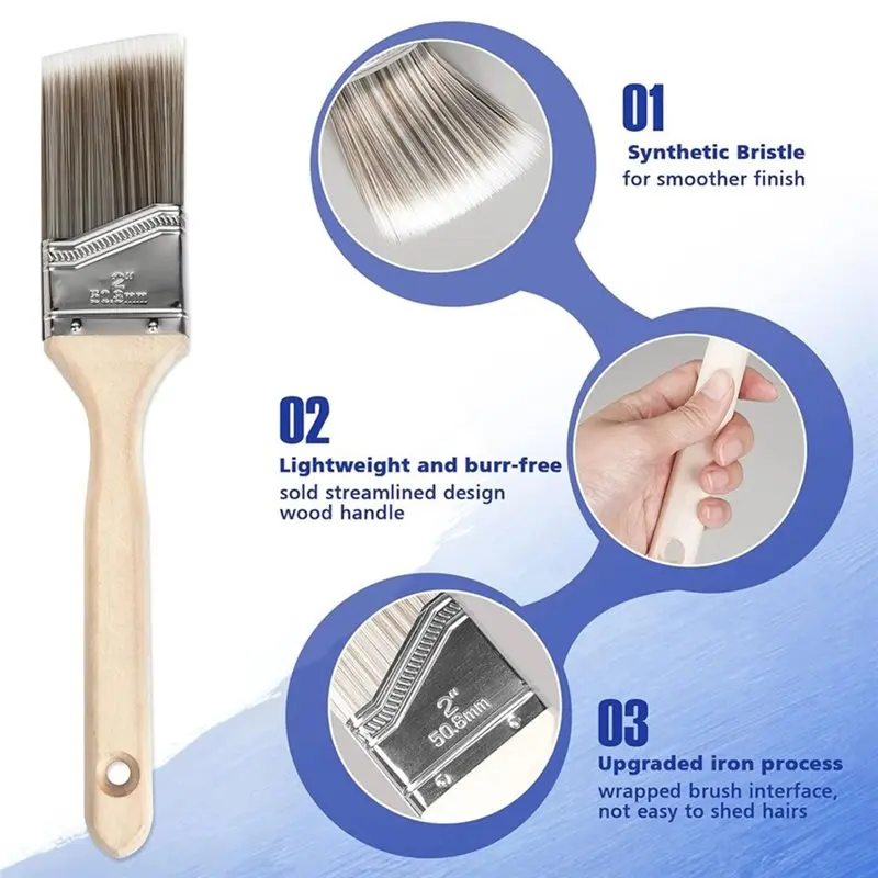 SOFT-For Professional Painting,House Paint Roller Paint Roller Kit With Extension Pole,Paint Brushes Set