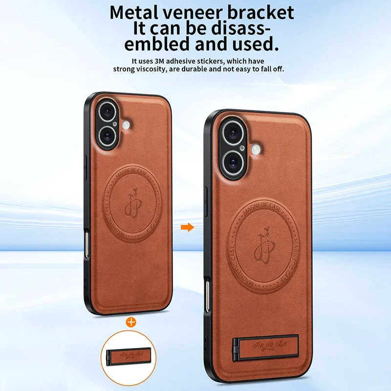 Business Leather Magsafe Magnetic Holder Phone Case for Honor Magic 7 Pro 6 5 Lite Charge Shockproof Full Camera Fundas Cover